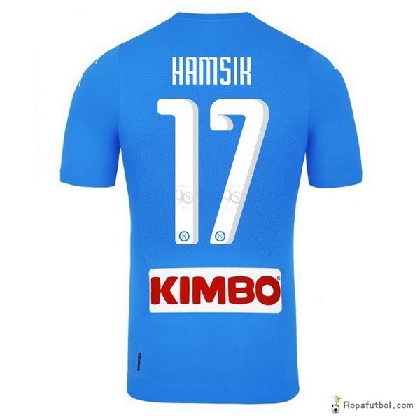 Camiseta Napoli Replica Primera Ropa Hamsik 2016/17 Azul